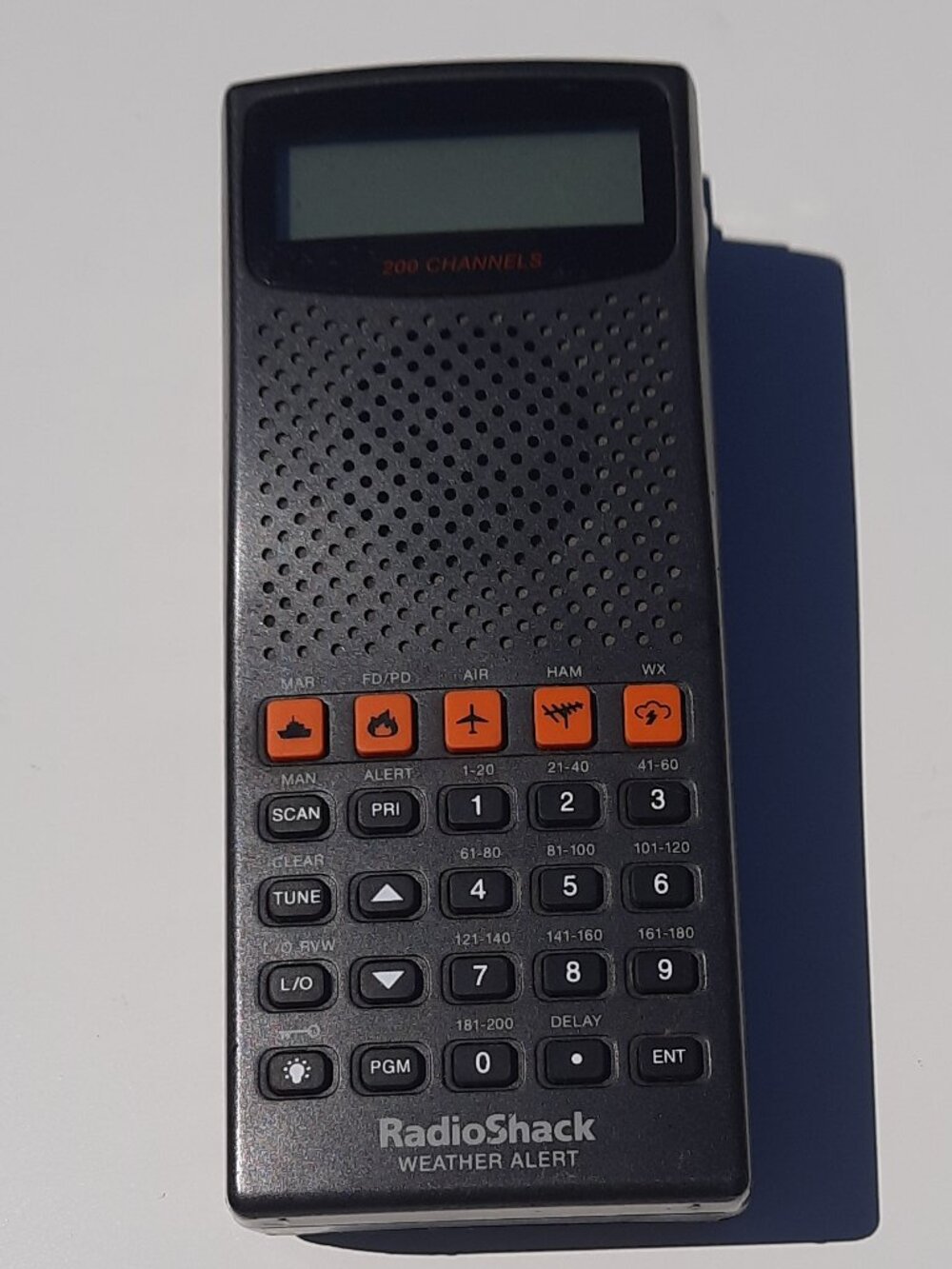 Radio Shack PRO-82 Scanner 20-315 Weather Alert 200 Channel Tested No Antenna